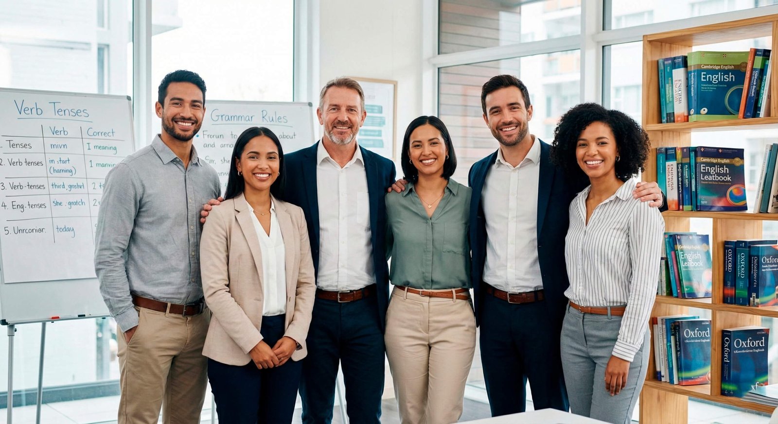 Equipo de profesores nativos de inglés de Tu Instituto de Inglés brindando clases online para latinos en USA