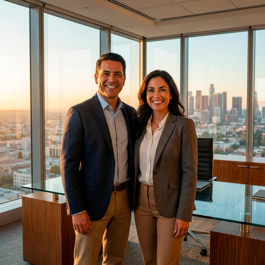 Fundadores expertos de Tu Instituto de Inglés en oficina profesional de Estados Unidos